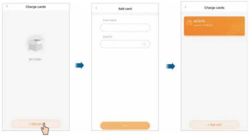 Charge cards No Data + Add card Add card Card name Card ID Charge cards AC015E CASIC ELETIC AG + Add card