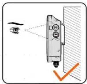 Diagram illustrating eye projection with labeled components and a checkmark indicating target or inspection.
