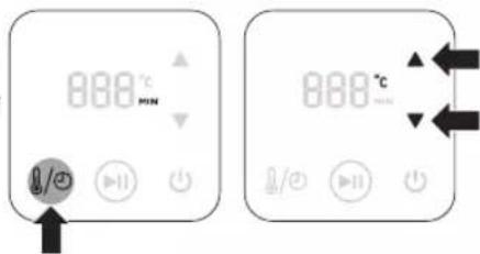 PHILIPS Viva Collection HD9530 - 温度・タイマー設定切替ボタン(♦/♦)を押し、表示が °Cになっていることを確認してください。調節ボタン(♦)を押し、温度をセットします。温度について「食材をセットする」の項をお読みください。 - 1