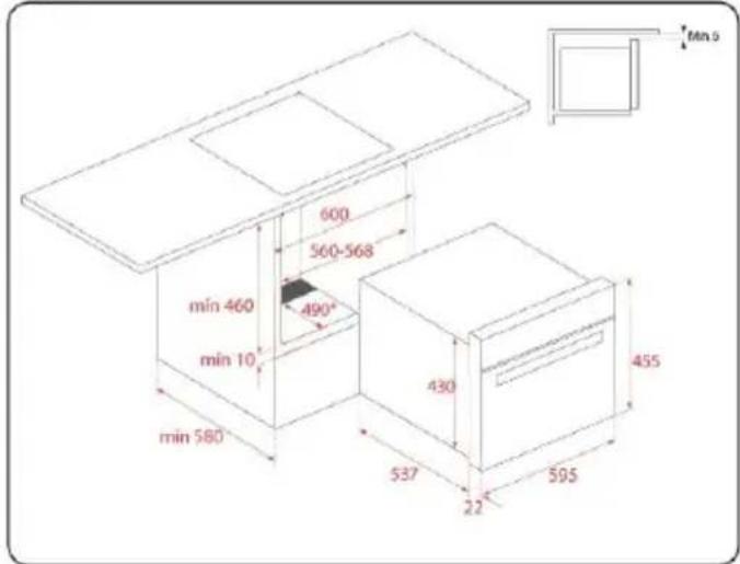 600 560-568 490° min 460 min 10 min 580 430 537 22 595 455 Min.5