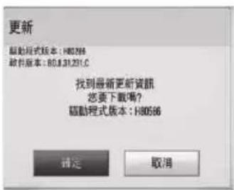 更新 磁盘程式版本: H80566 软件版本: 80.8.31.291.C 找到最新更新资讯 您要下载吗? 磁盘程式版本: H80566 确定 取消