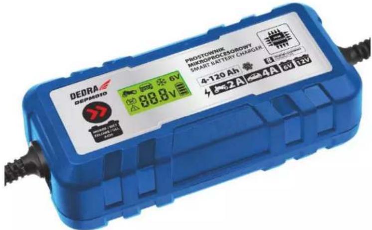 DEORA DEPMOZI PROSTOWNIK MIKROPROCESSOROWY SMART BATTERY CHARGER 88.8V 4-120 Ah 2A 4A 6V