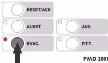RESET/ACK ALERT EVAC. AUX P.T.T. FMD 2001
