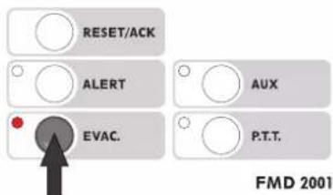 RESET/ACK ALERT EVAC. AUX P.T.T. FMD 2001