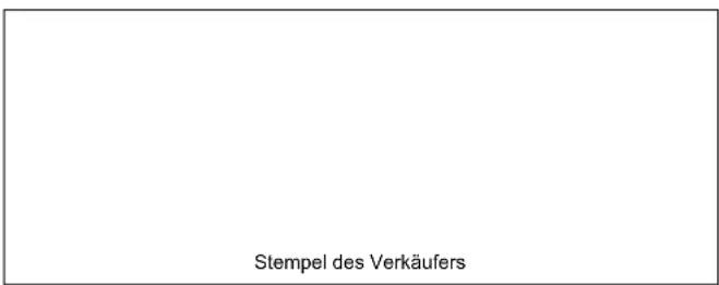 Stempel des Verkäufers