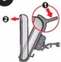 Diagram showing a mechanical component with numbered parts and directional arrows indicating motion or assembly.