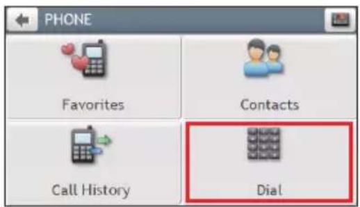 PHONE Favorites Contacts Call History Dial