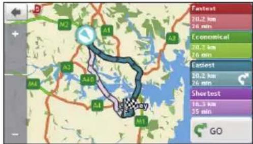 Fastest 20.2 km 26 min Economical 20.2 km 26 min Easiest 30.2 km 26 min Shortest 18.3 km 35 min GO