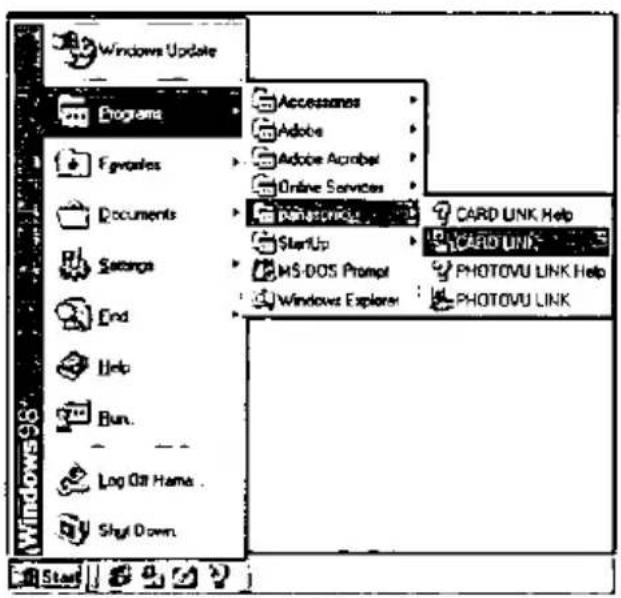 Windows Update Programs Accessories Adobe Adobe Acrobat Online Services Documents Renewments StartUp MS-DOS Prompt Windows Explorer CARD UNK Help CARD UNK PHOTOVU LINK Help PHOTOVU LINK End Help Run. Log Off Hama . Shay Down.