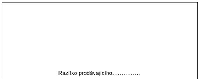 Razltko prodávajícího............