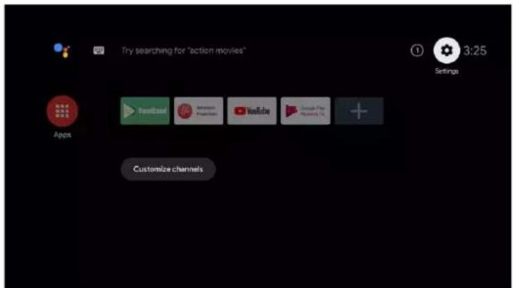 Try searching for "action movies" Settings Apps Customize channels
