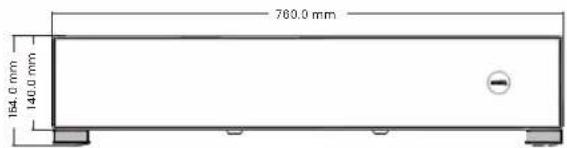 760.0 mm 184.0 mm 140.0 mm