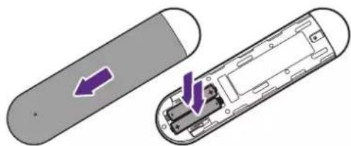 BENQ V5000i - Replacing the remote control batteries - 1