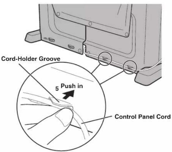 Cord-Holder Groove. 5. Push in. Control Panel Cord.
