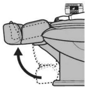 Diagram of a medical or laboratory procedure showing a device interacting with a seated patient's arm, with no visible text or symbols.