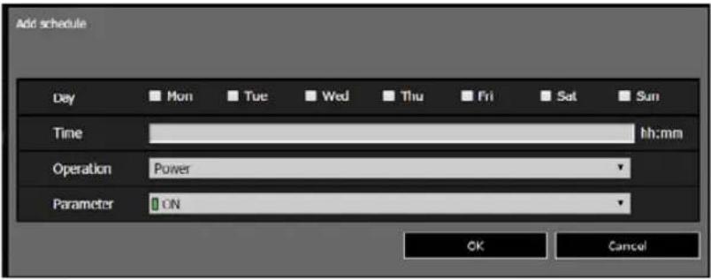 CANON XEED 4K600Z - Festlegen eines Zeitplans [Schedule] - 3