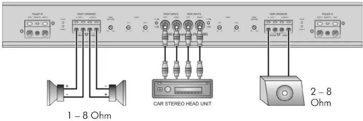 POWER H 1000 5000 1000 VIN FRONT SPEAKERS A LUTY AVOC MAIN SETTING 1-8 FRONT INPUTS LEFT AVOC REAR INPUTS LEFT AVOC MAIN SETTING 2-8 POWER H 1000 5000 1000 VIN FRONT SPEAKERS A LUTY AVOC MAIN SETTING 2-8 AVOC CAR STEREO HEAD UNIT 2-8 Ohm