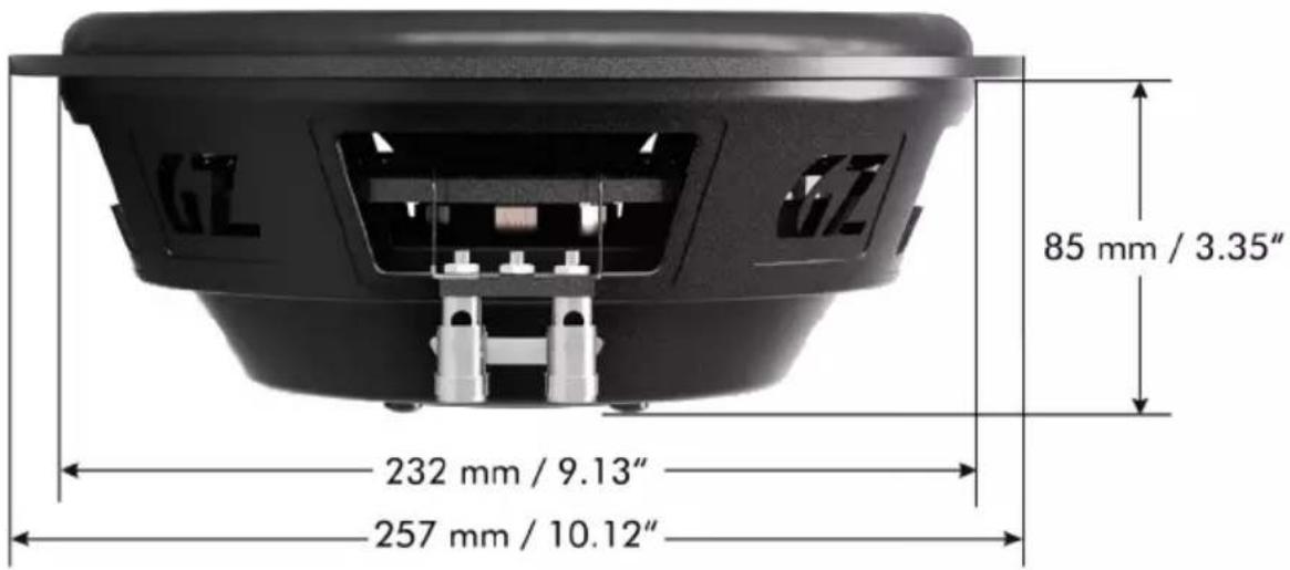 62 62 85 mm / 3.35" 232 mm / 9.13" 257 mm / 10.12"