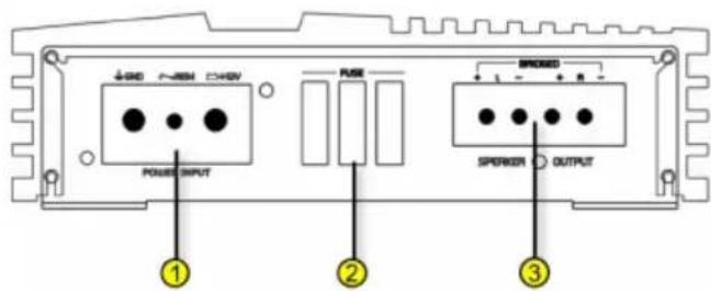 ↓GND ↘ASM D46V Power INPUT Rise SPERIOR OUTPUT BRIGED 1 - 8 ① ② ③