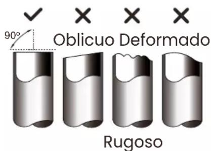 90° Oblicuo Deformado Rugoso