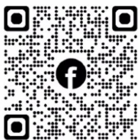 QR code with central Facebook logo, likely linking to a digital resource or website