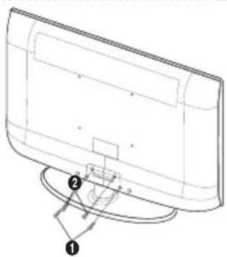 SAMSUNG LE22A451C1 - Installing the Stand - 2