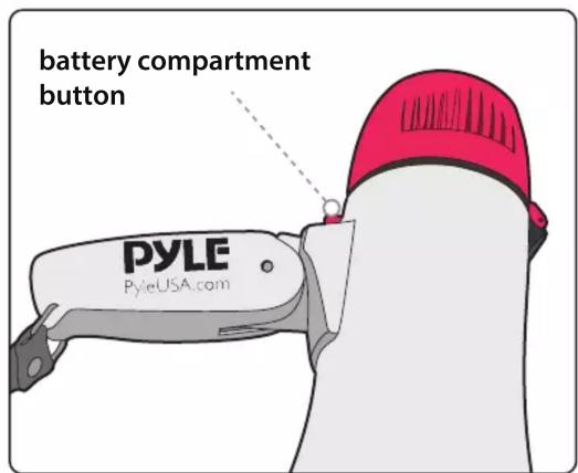 battery compartment button PYLE PyleUSA.com