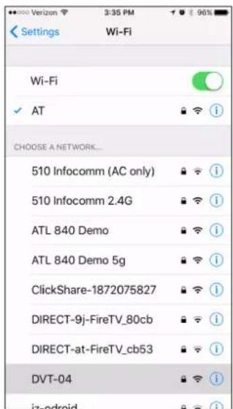 Settings Wi-Fi Wi-Fi ✓ AT CHOOSE A NETWORK... 510 Infocomm (AC only) 510 Infocomm 2.4G ATL 840 Demo ATL 840 Demo 5g ClickShare-1872075827 DIRECT-9j-FireTV_80cb DIRECT-at-FireTV_cb53 DVT-04 iz-o Android