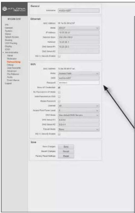 ATLONA General Internet: ATLONA 0207 Ethernet WNT Address: 16.56.38.67.54 Media: 19.00.00.00 IP Address: 18.00.00.00 Network Name: 234.256.255.0 Rating: 18.25.38.1 DNS Server P1: 18.25.25.5 DNS Server P2 HDL by Security Provider: WiFi: WNT Address: 16.56.38.67.54 Media: Accession Point DNS: 19.00.00.00 Password: ******** Show AP Connection: No Preference Of Media: Initial Processed on DNS: Portable Protocol: Channel: 49 Access From Power Level: 1 DNS Mode: Use Default/DBS Samples DNS System P1: 0.8.8.0 DNS System P2: 0.8.8.4 Functional Mode: None HDL by Security Provider: Size Save Changes: Save Reset Charges: Reset Factory Fluid Settings: Target