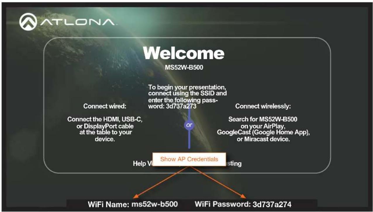 Atlona Omega AT-OME-MS52W - Device Operation - 2