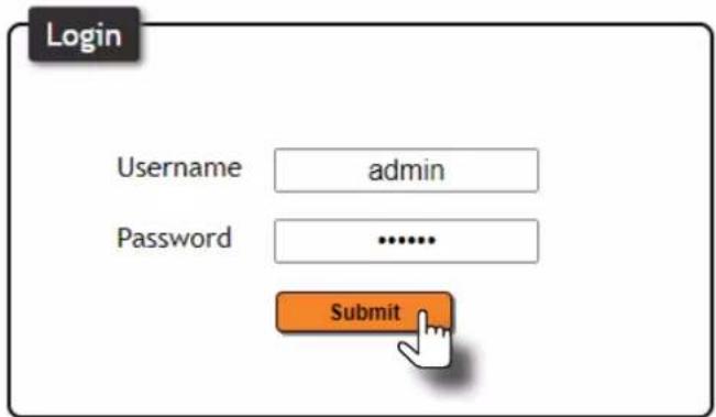 Login Username admin Password .......... Submit