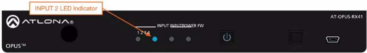 INPUT 2 LED indicator AT-LONA® 1 2 3.4 INPUT INELITPOWER FW OPUS™ AT-OPUS-RX41