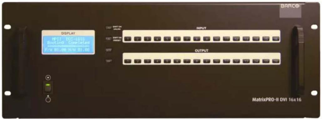 DISPLAY HPI1 DU-1616, BOOTING Controlled FU B1.00 NU B1.00 INPUT OUTPUT MatrixPRO-II DVI 16x16