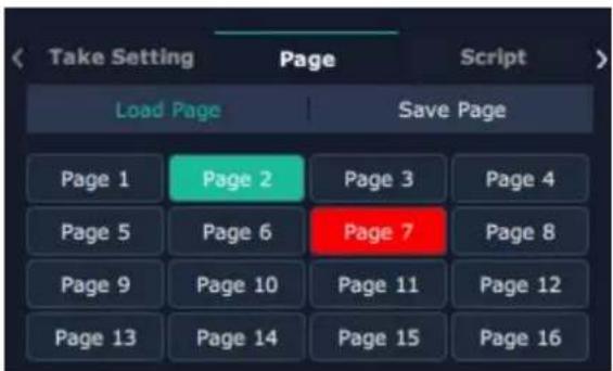 Take Setting Page Script Load Page Save Page Page 1 Page 2 Page 3 Page 4 Page 5 Page 6 Page 7 Page 8 Page 9 Page 10 Page 11 Page 12 Page 13 Page 14 Page 15 Page 16