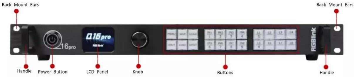 Rack Mount Ears 16pro Q16pro Riglink Handle Power Button LCD Panel Knob Buttons Handle Rack Mount Ears