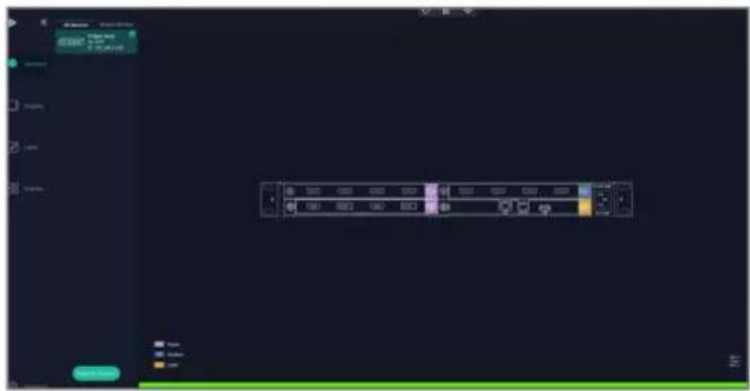 Screenshot of a video editing software interface showing timeline controls and playback controls