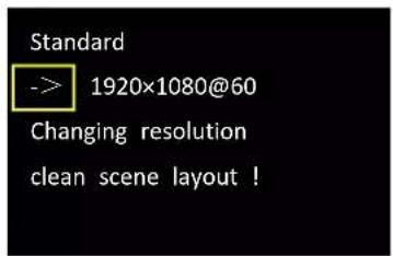 Standard -> 1920x1080@60 Changing resolution clean scene layout !