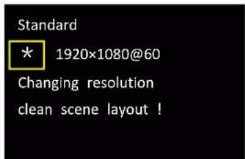 Standard * 1920x1080@60 Changing resolution clean scene layout !