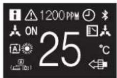 DAIKIN BRC1H82K - CO _2 concentration value visualisation - 1