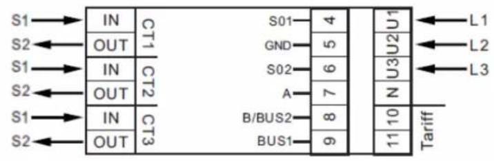 Wago 879-3040 - Anschlussschema 879-3040 (2PU CT) - 3