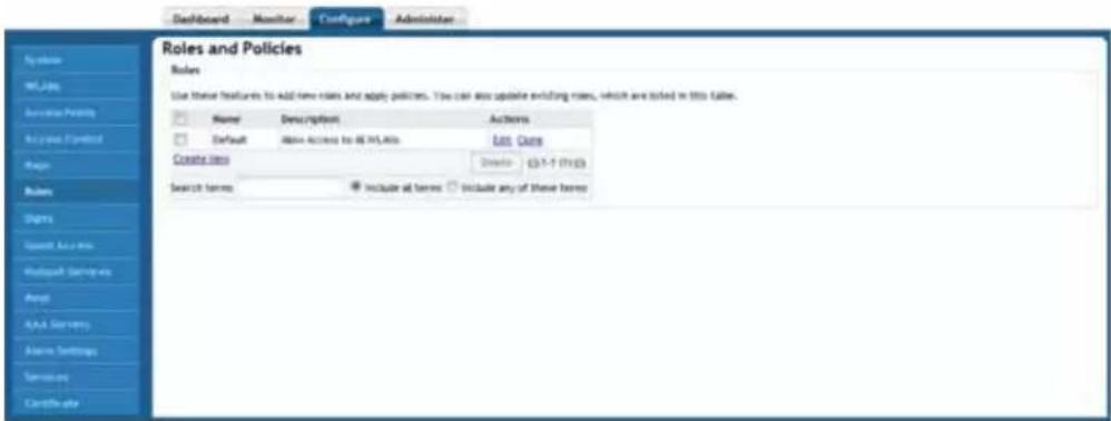 Dashboard Monitor Configure Administrator Roles and Policies Roles Use these features to add new roles and apply policies. You can also update existing roles, which are listed in this table. Name Description Authors Default Home Access to RE 915.Aks Lot Cure Create time Delete 03-1-1 (7/16) Search terms Include all terms Include any of these terms