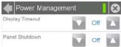 Power Management Display Timeout Off Panel Shutdown Off