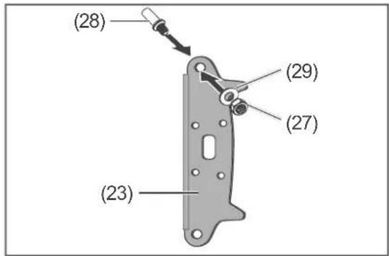 Hanseatic HGS14355DI - Prepare the appliance door and lower hinge - 4