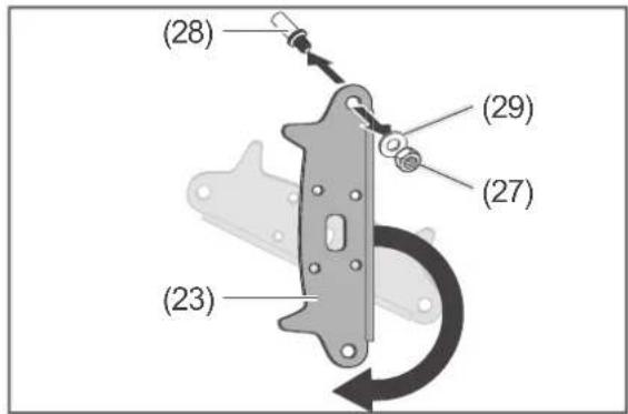 Hanseatic HGS14355DI - Prepare the appliance door and lower hinge - 3