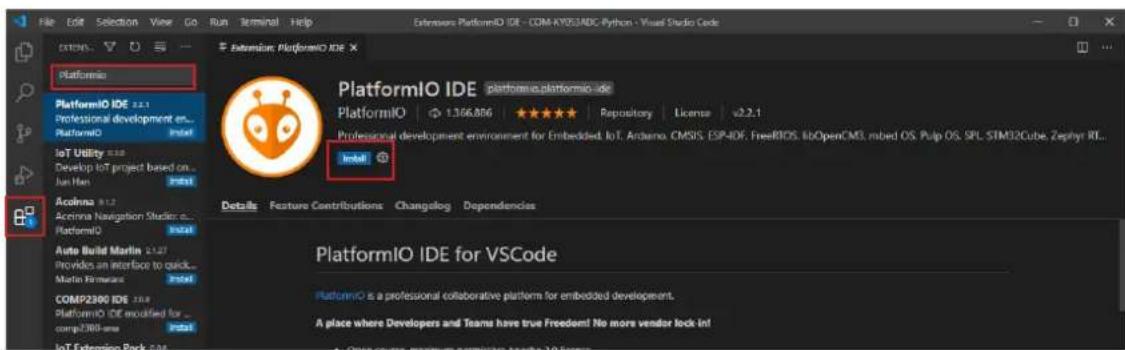 File Edit Selection View Go Run Terminal Help Extensure PlatformIO IDE - COM-KYOSJADC Python - Visual Studio Code Extension PlatformIO IDE PlatformIO PlatformIO IDE platformio.platformio IDE PlatformIO 1.366.806 ★★★★ Repository License e2.2.1 PlatformIO IoT Utility 2.2.1 Develop IoT project based on... Jun Han Instl PlatformIO IDE PlatformIO IDE PlatformIO IDE PlatformIO IDE PlatformIO IDE PlatformIO IDE PlatformIO IDE PlatformIO IDE PlatformIO IDE PlatformIO IDE PlatformIO IDE PlatformIO IDE PlatformIO IDE PlatformIO IDE PlatformIO IDE PlatformIO IDE PlatformIO IDE PlatformIO IDE PlatformIO IDE PlatformIO IDE PlatformIO IDE PlatformIO IDE PlatformIO IDE PlatformIO IDE PlatformIO IDE PlatformIO CODE PlatformIO IDE PlatformIO IDE PlatformIO IDE PlatformIO IDE PlatformIO IDE PlatformIO IDE PlatformIO IDE PlatformIO IDE PlatformIO IDE PlatformIO IDE PlatformIO IDE PlatformIO IDE PlatformIO IDE PlatformIO IDE PlatformIO IDE PlatformIO IDE PlatformIO IDE PlatformIO IDE PlatformIO IDE PlatformIO IDE PlatformIO IDE PlatformIO IDE PlatformIO IDE PlatformIO IDE PlatformIO MODE