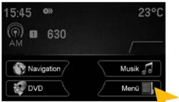 15:45 23°C 630 AM Navigation MusiK DVD Menü