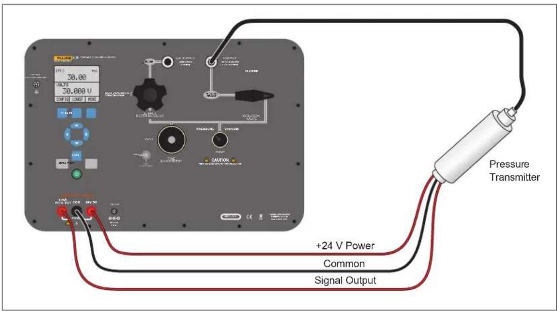 30.00 30,000 V OFF 1 ON 2 POWER +24 V Power Common Signal Output Pressure Transmitter