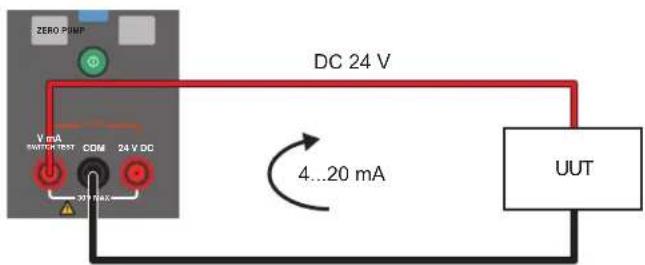 ZERO PUMP DC 24 V V mA SWITCH TEST COM 24 V DC 30 V/16K 4...20 mA UUT