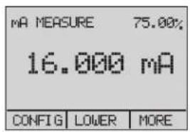 MA MEASURE 75.00% 16.000 mA CONFIG LOWER MORE