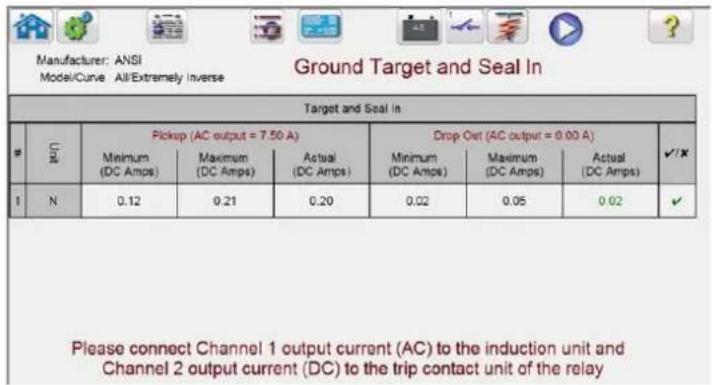 Megger SMRT43D - Schaltfläche „Ground Target and Seal-In“ (Sollwert und Seal-In-Erdung) - 2
